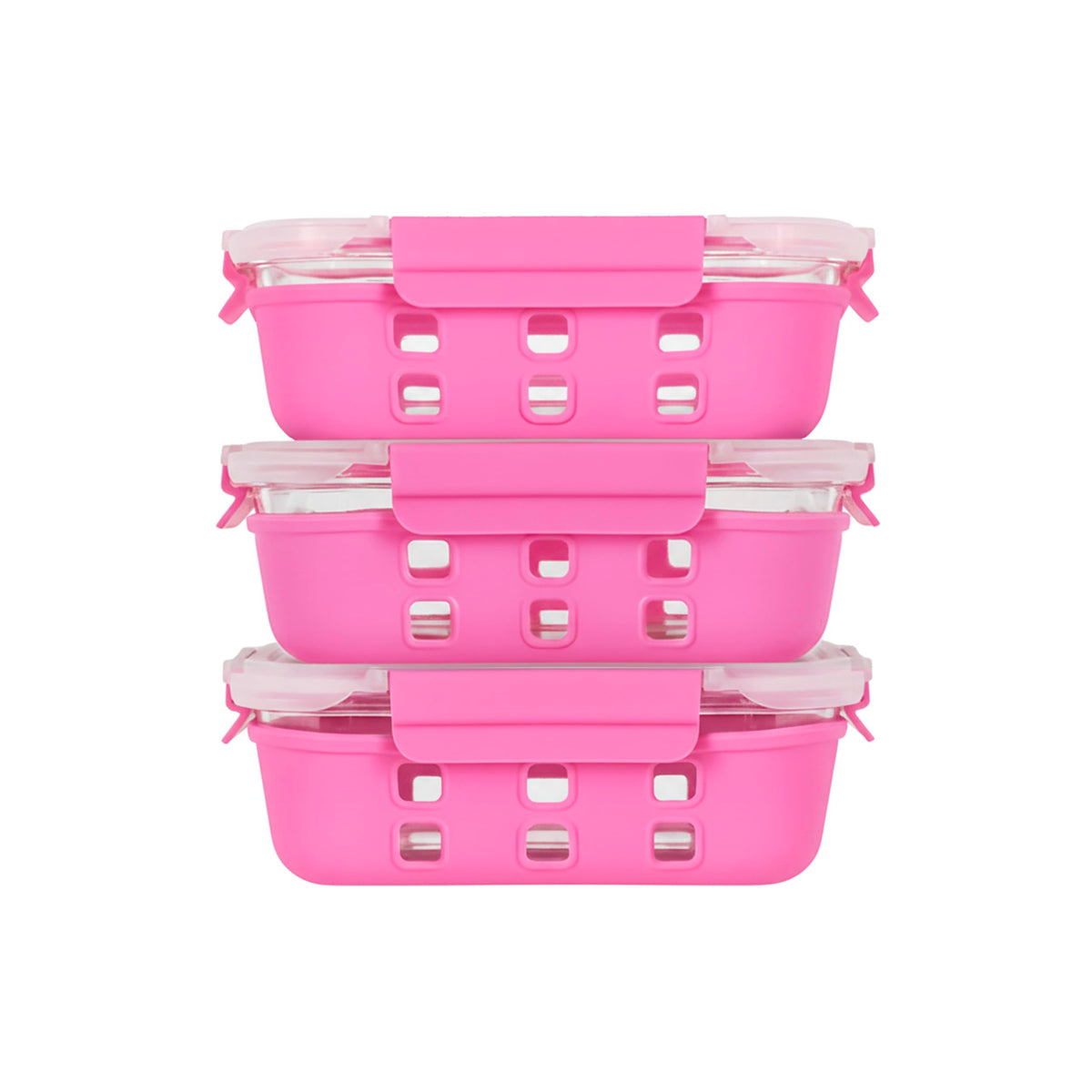 ECOBERI 4.5-cup glass meal prep container with clear body for quick meal planning.