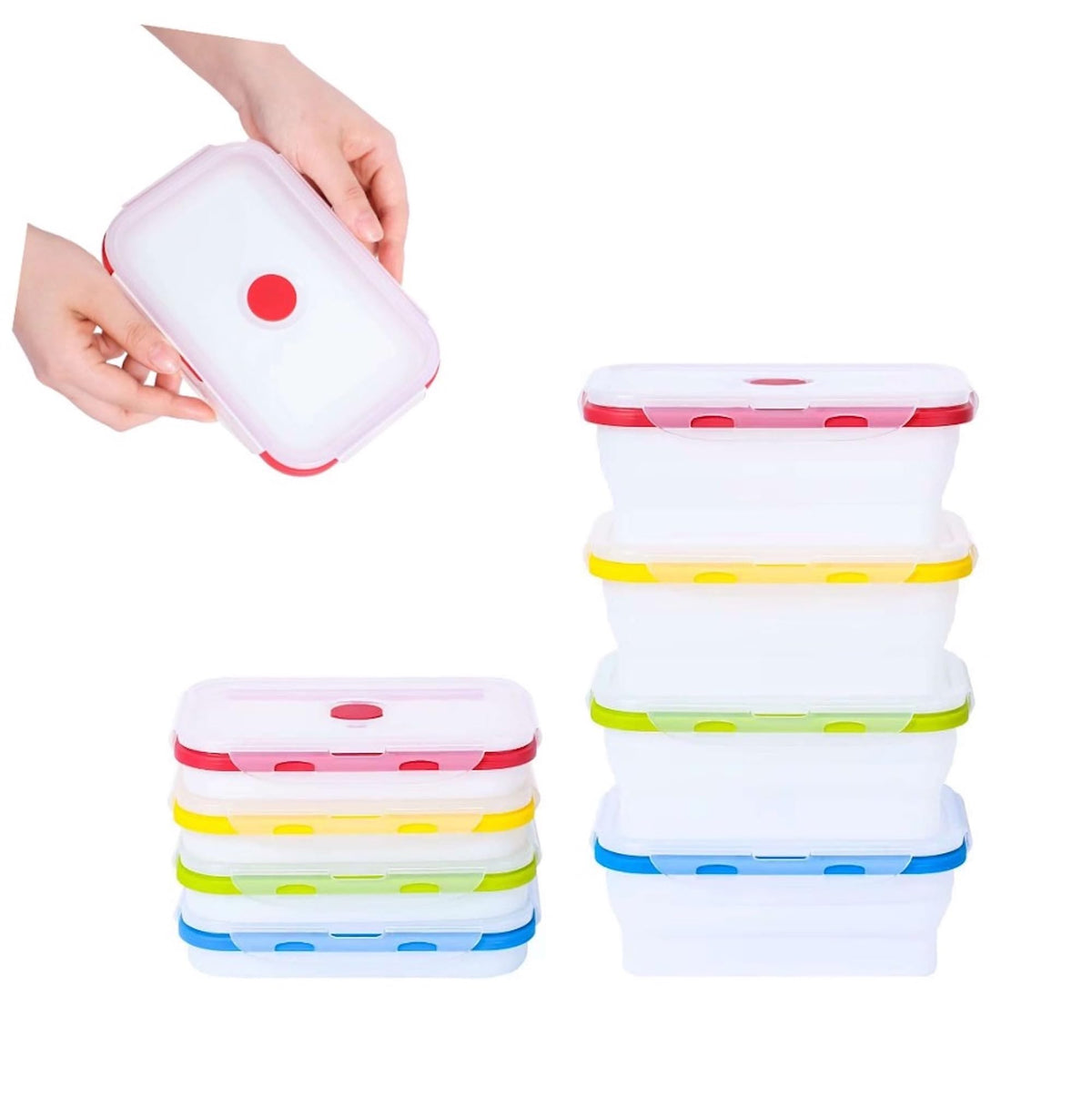 ECOBERI collapsible container collapsed for space saving and compact storage