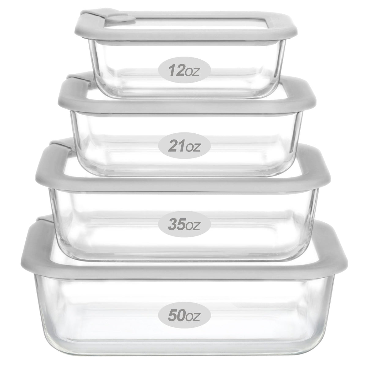 EcoEvo 1 cup glass container with airtight lid for leftovers