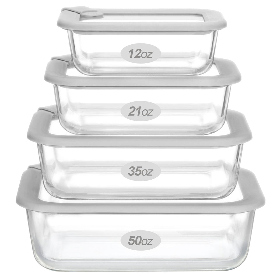 EcoEvo 1 cup glass container with airtight lid for leftovers