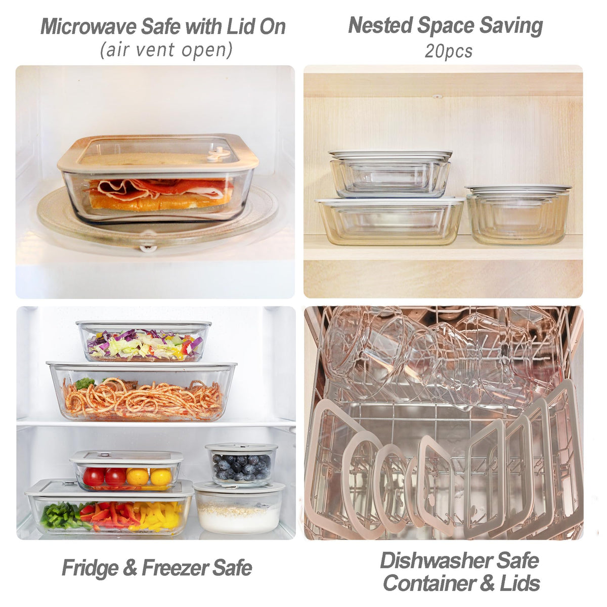 Leftovers neatly stored in EcoEvo container inside a fridge.