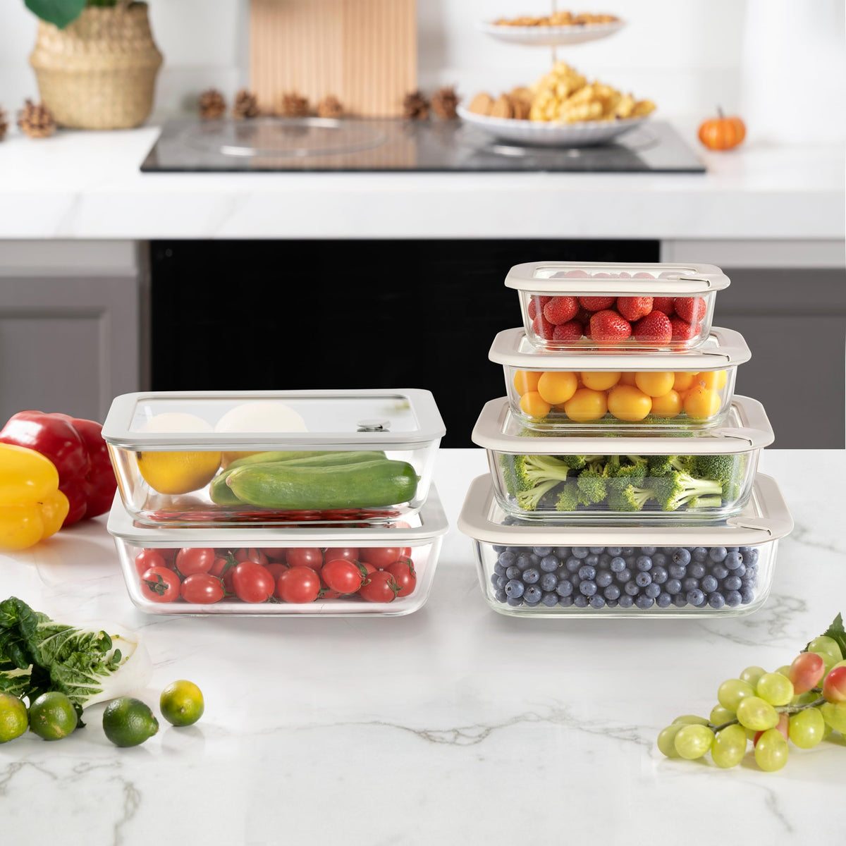 EcoEvo microwave safe glass container with vented lid for reheating