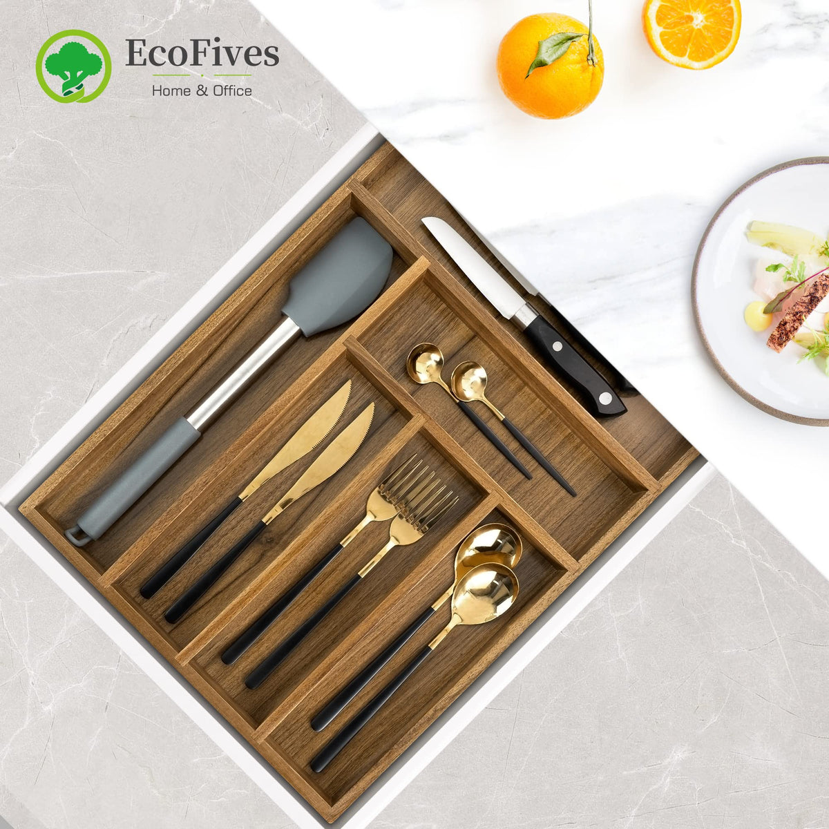 EcoFives non-slip base keeps utensils steady during daily use