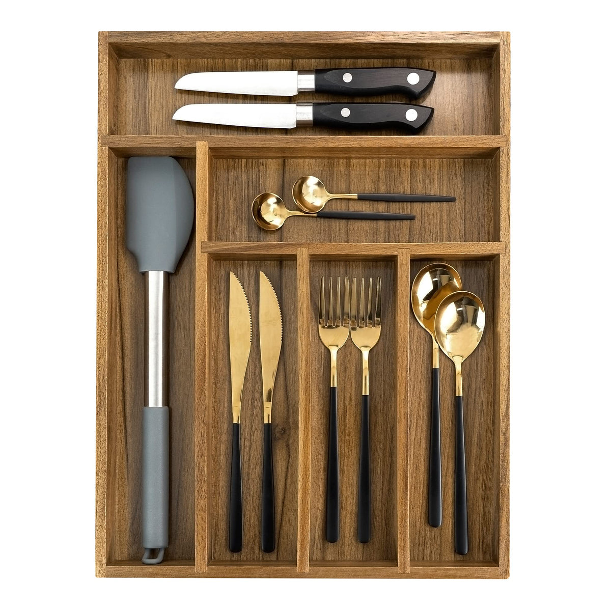 EcoFives silverware drawer dividers keep flatware organized and easy to access