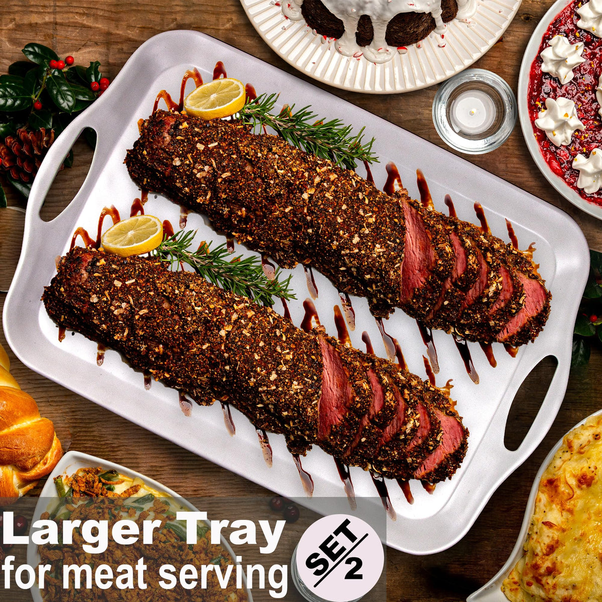 ECOIOU BPA-free melamine tray, durable and heat-resistant for daily use.
