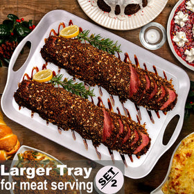 ECOIOU BPA-free melamine tray, durable and heat-resistant for daily use.