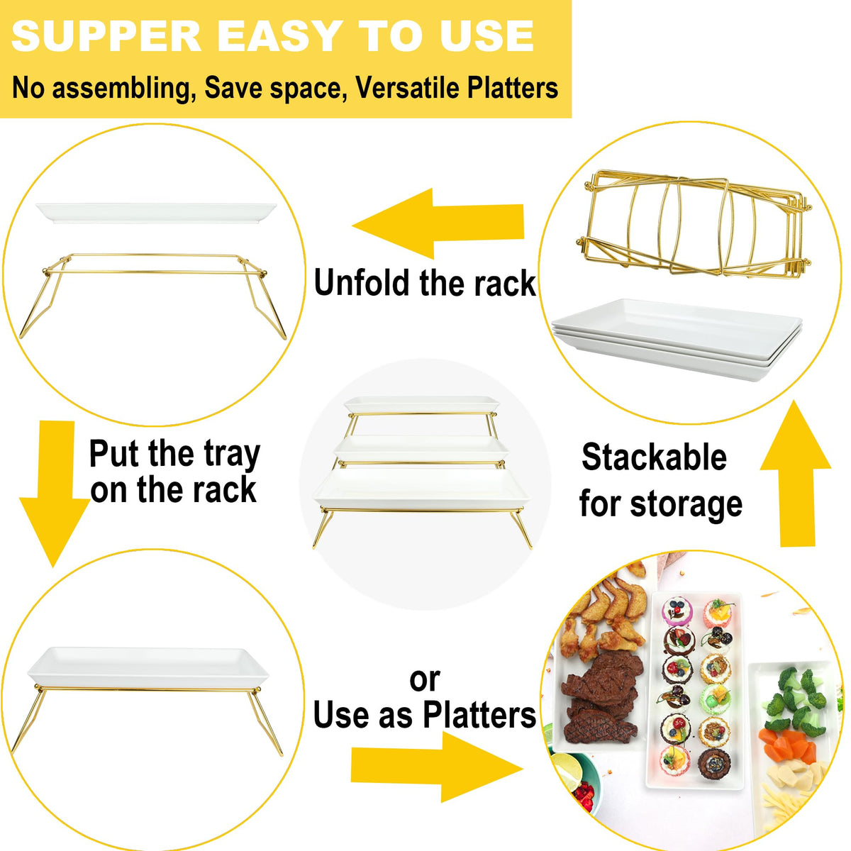 ECOIOU collapsible stand ready for table display and easy storage