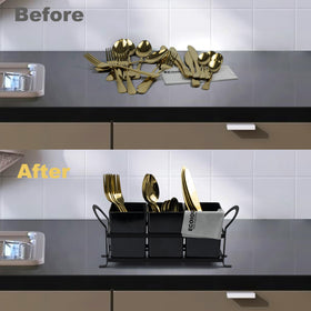 ECOIOU versatile utensil holder doubles as bathroom organizer when needed