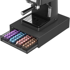 ECOLOVI works with Vertuo capsules for organized storage.