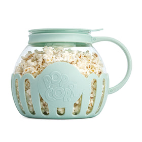 Ecolution Micro-Pop popcorn popper with wide-mouth glass for easy prep.