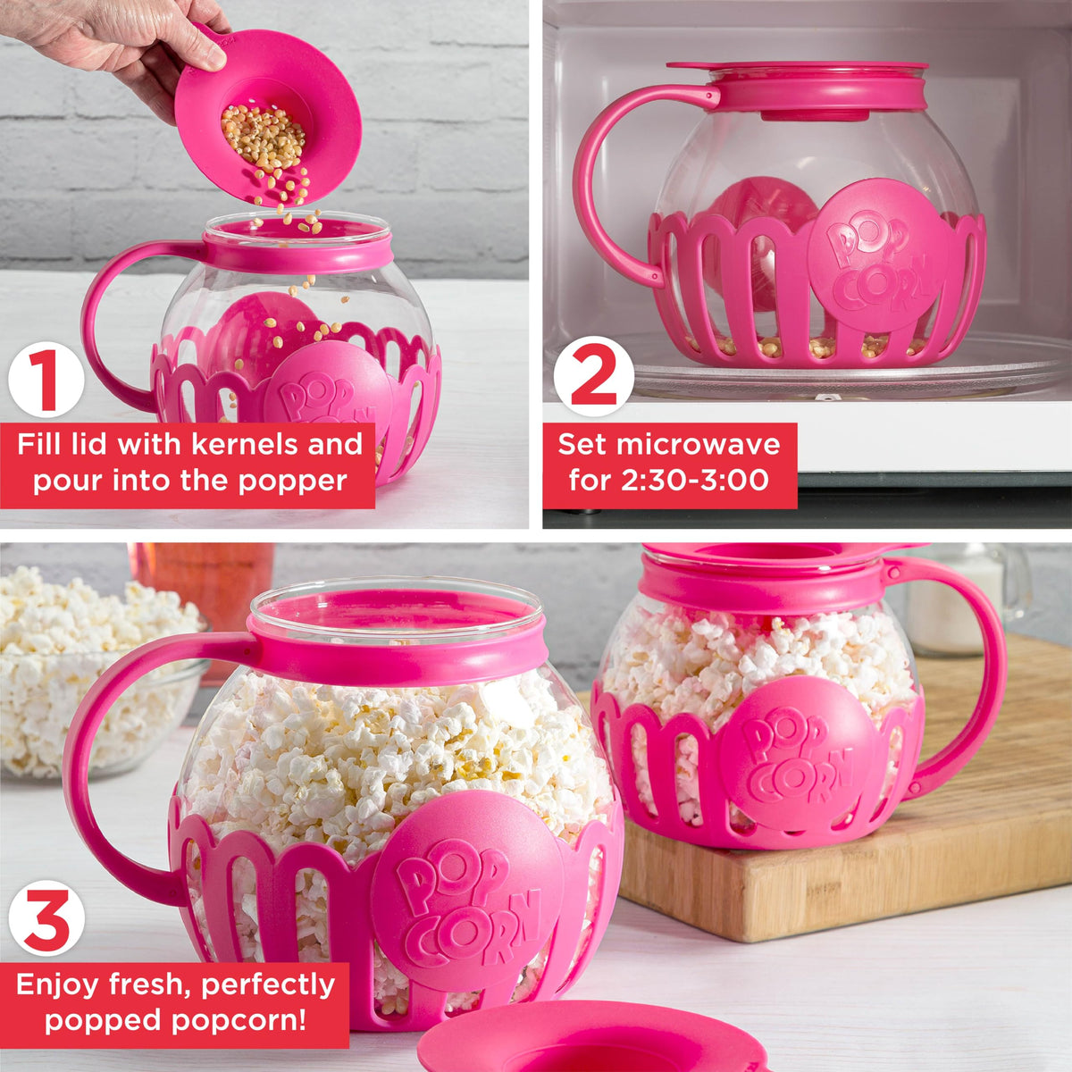 Ecolution Micro-Pop Popper melts butter on demand for gourmet flair.