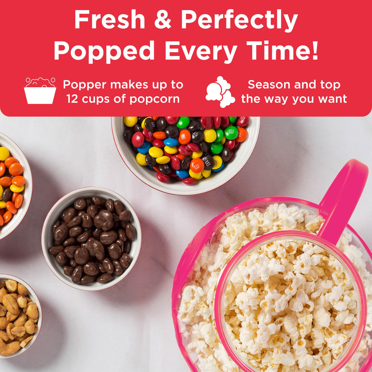 Ecolution Micro-Pop Popper is dishwasher safe for quick cleanup.