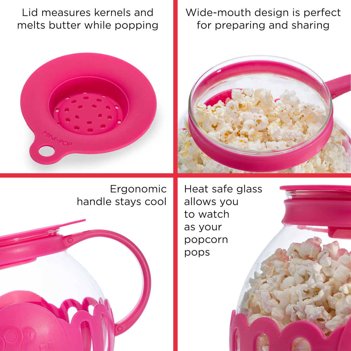 Ecolution Micro-Pop Popper comes in hot pink for vibrant kitchens.