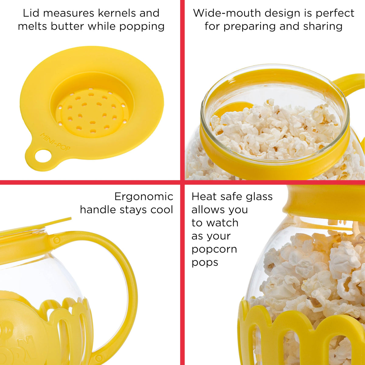 Ecolution Micro-Pop temperature-safe borosilicate glass keeps popping visible.