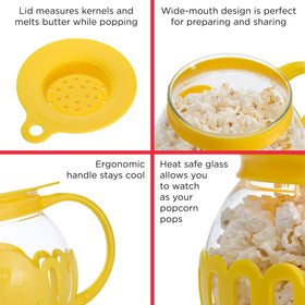 Ecolution Micro-Pop temperature-safe borosilicate glass keeps popping visible.