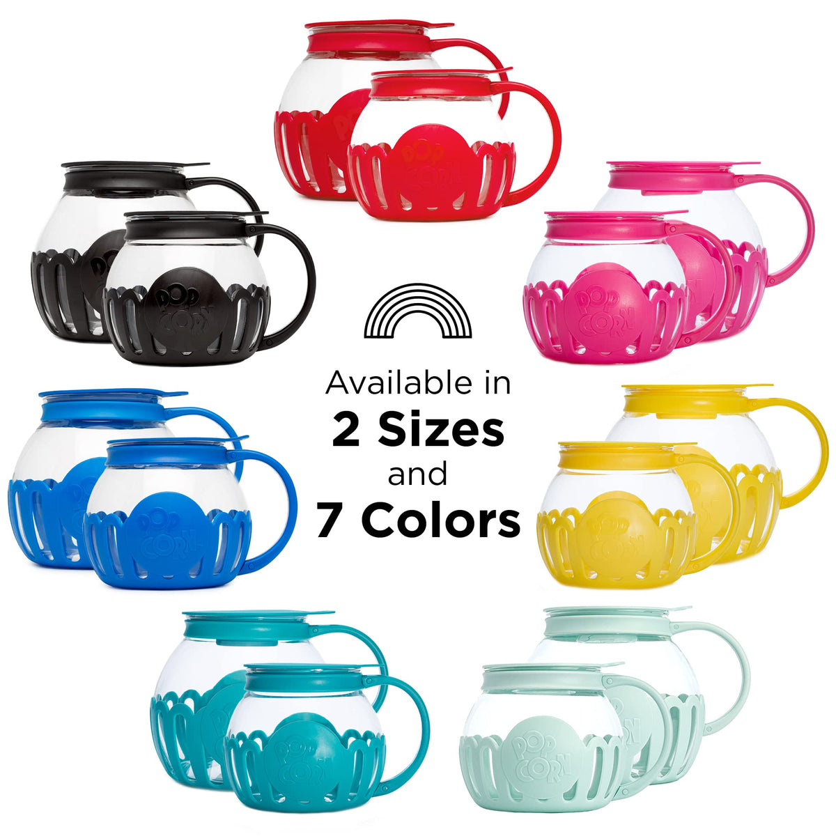 Ecolution Micro-Pop wide-mouth design with ergonomic handle for easy use.