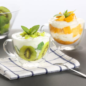 ecooe versatile mugs for coffee, tea, desserts, or yogurt servings.