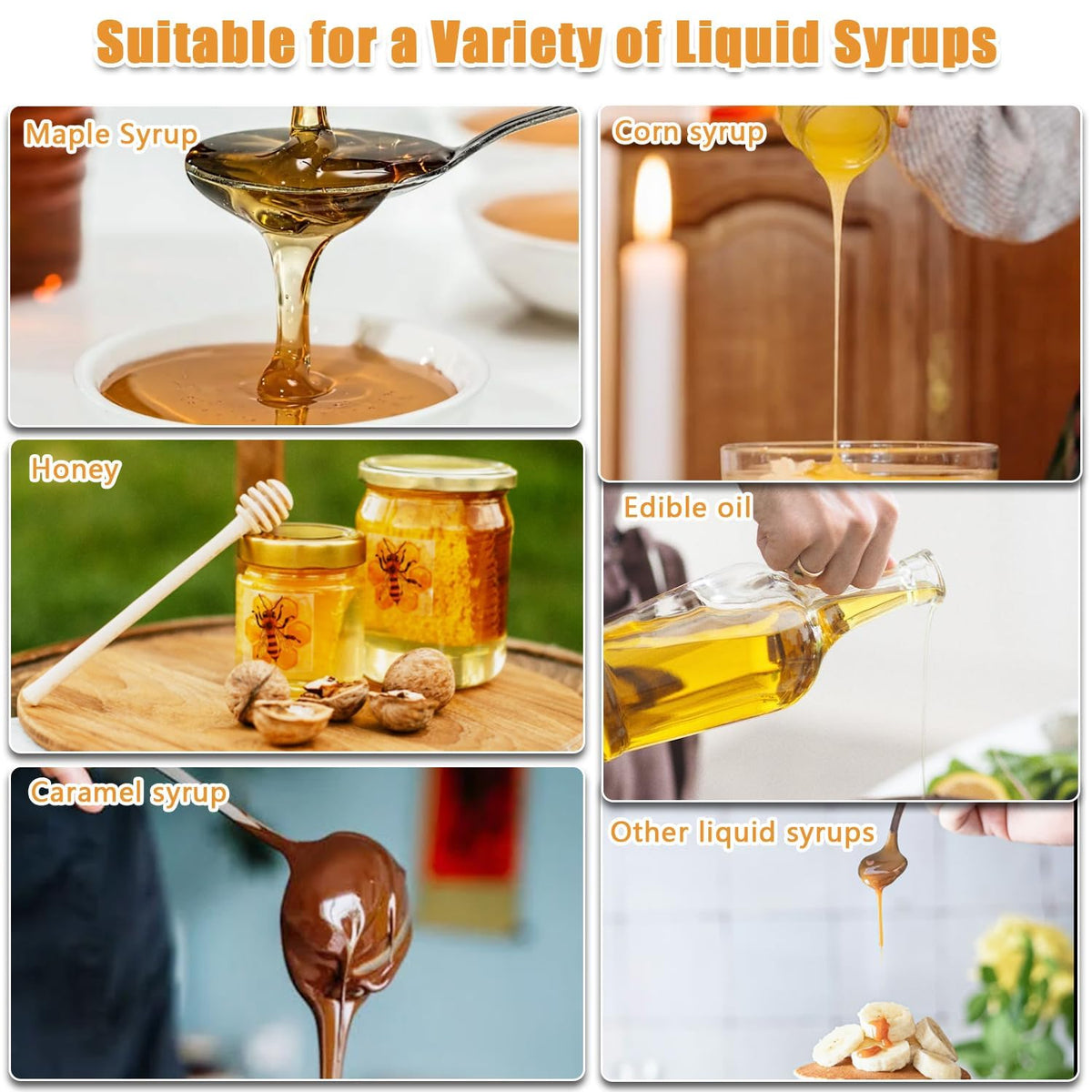 Ecopandy elegant syrup dispenser suitable for drinks and toppings