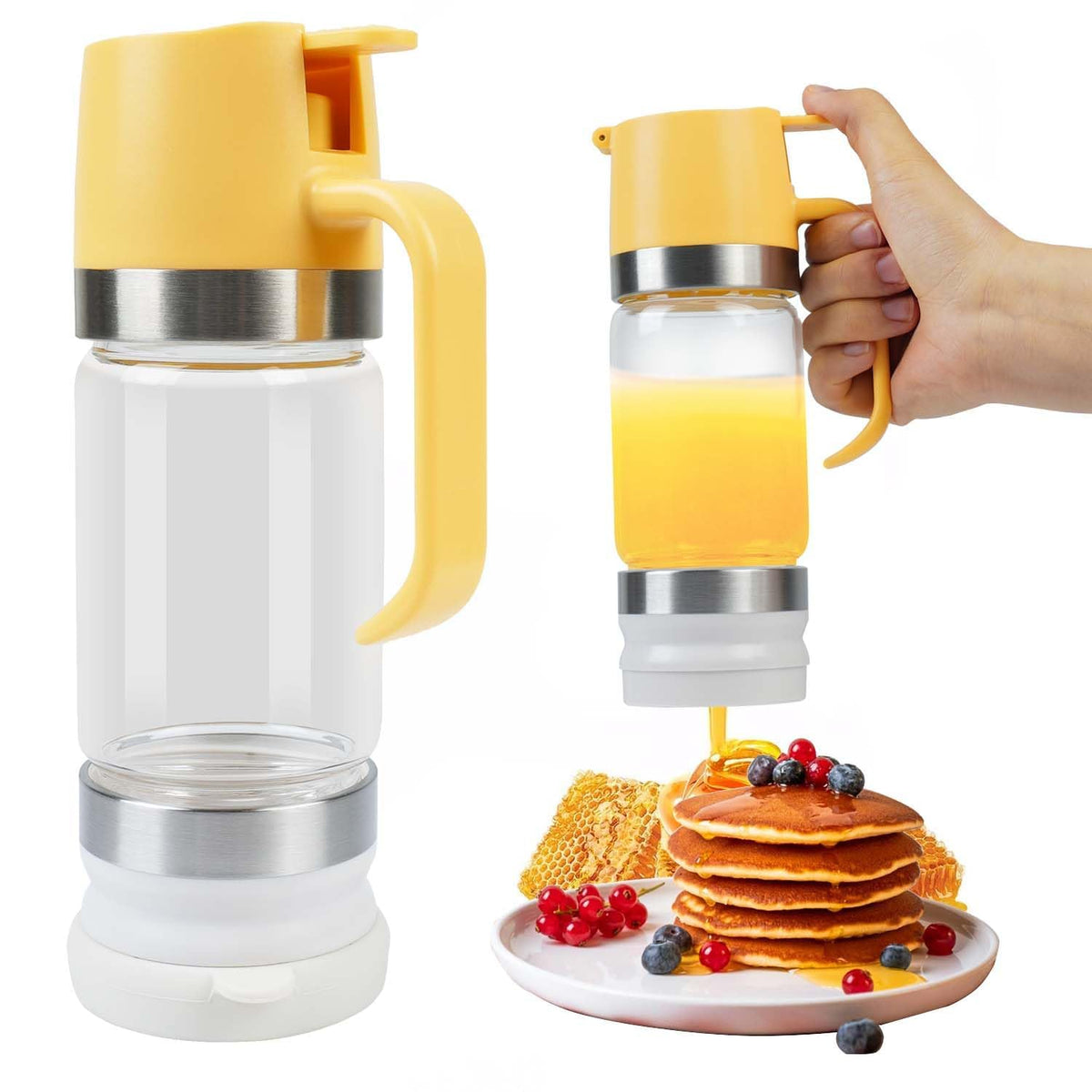 Ecopandy honey dispenser no drip base keeps counters clean and tidy