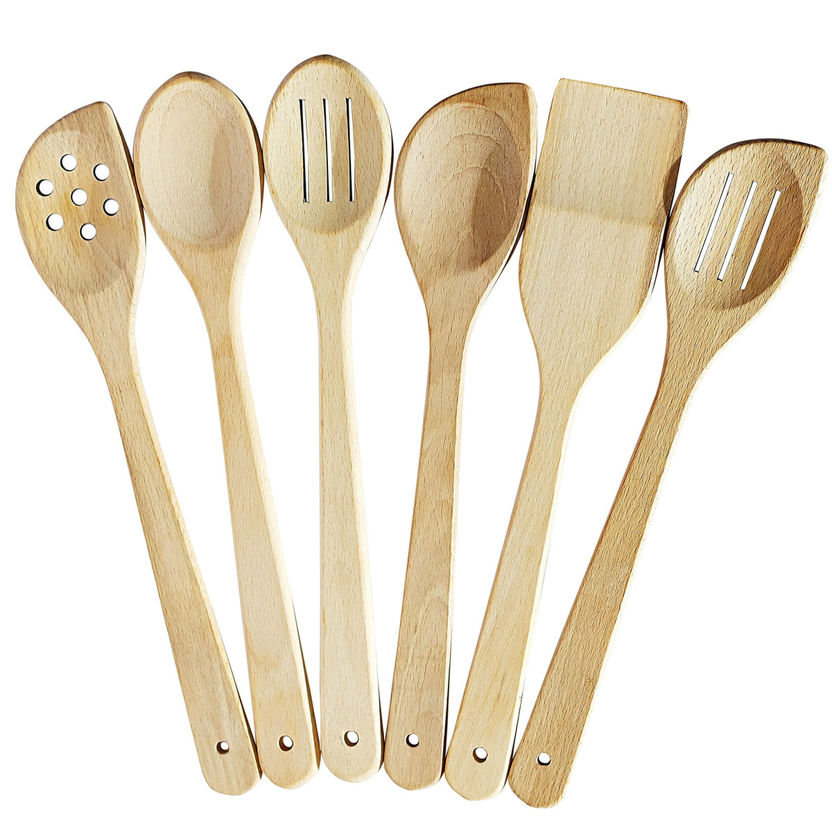 ECOSALL wooden spoons collection for versatile cooking tasks.