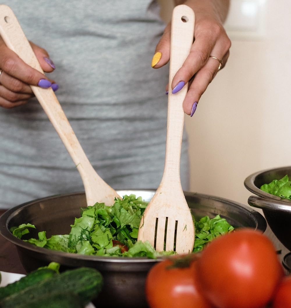 ECOSALL gift-worthy wooden spoon set for holidays and kitchen lovers.