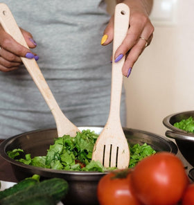 ECOSALL gift-worthy wooden spoon set for holidays and kitchen lovers.