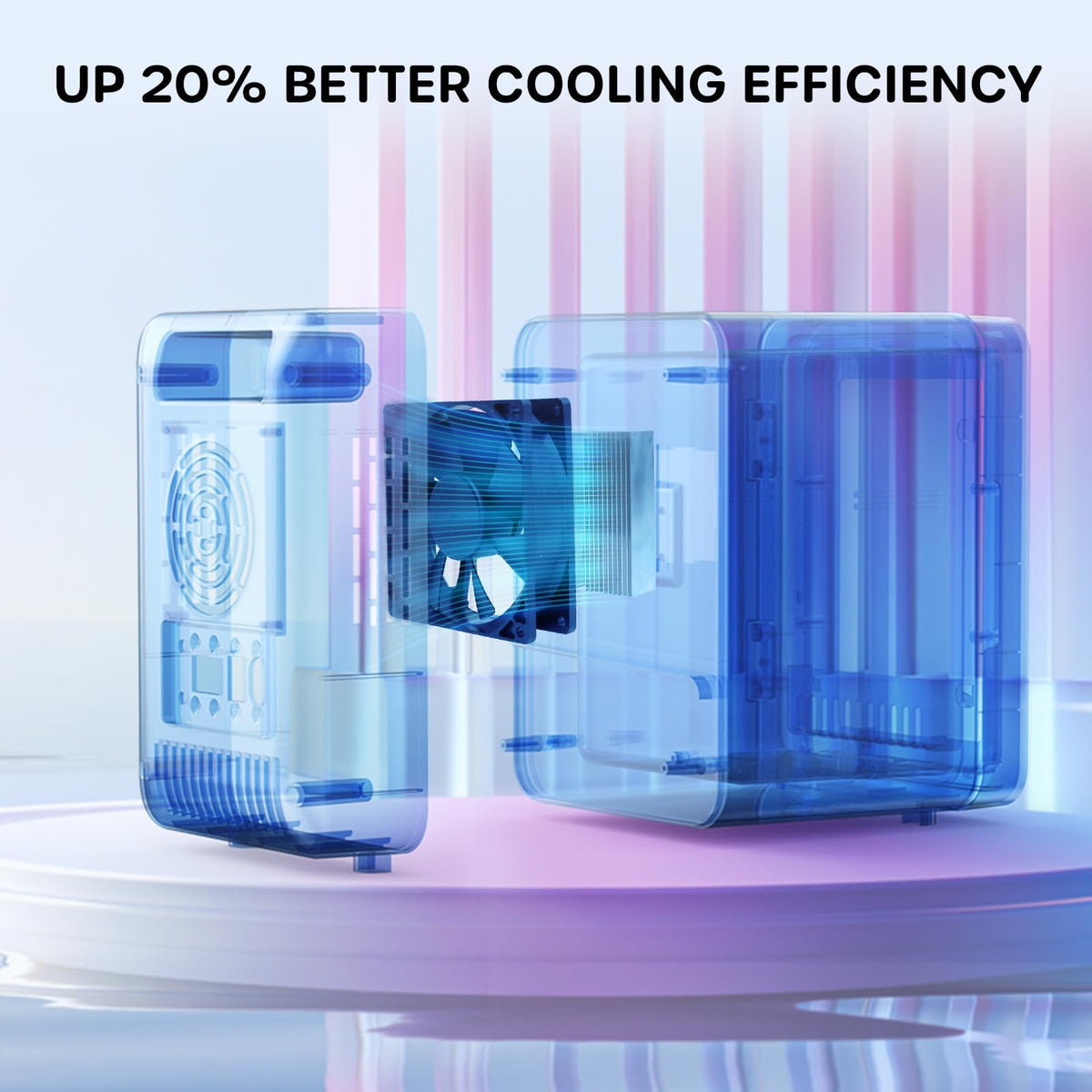 ECOWELL fridge includes AC and DC cords for home, dorm, or car use