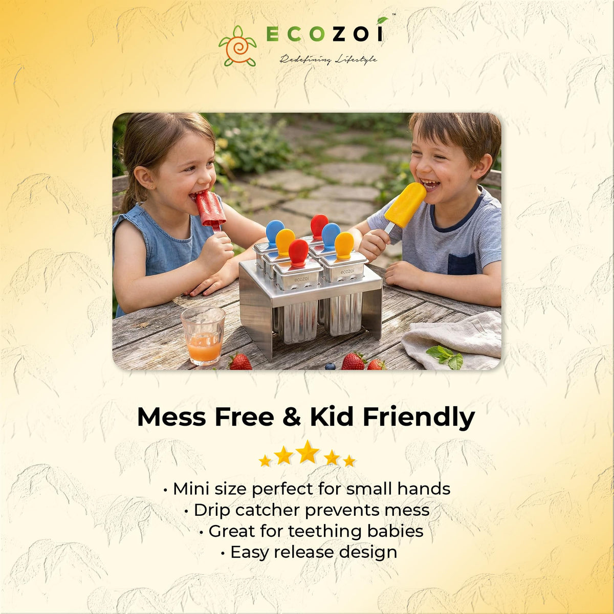Ecozoi dishwasher-safe design for easy cleaning after snacks
