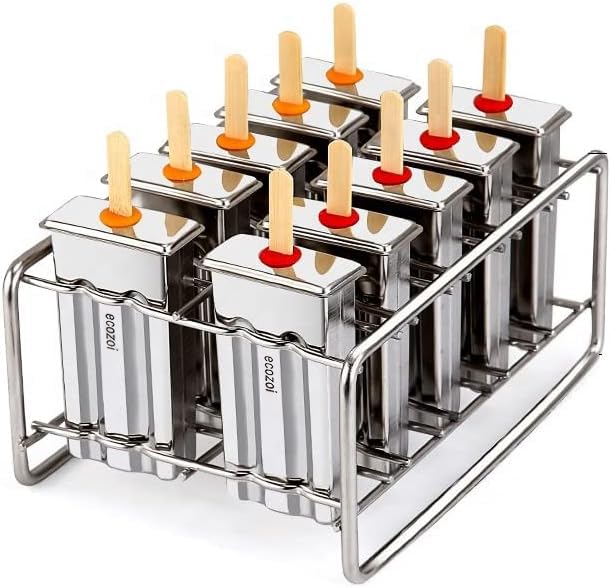 Ecozoi stainless steel popsicle molds for durable, eco-friendly frozen treats.