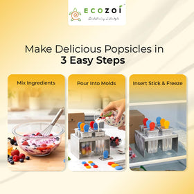 Ecozoi stainless steel popsicle sticks, reusable and durable for many freezing sessions