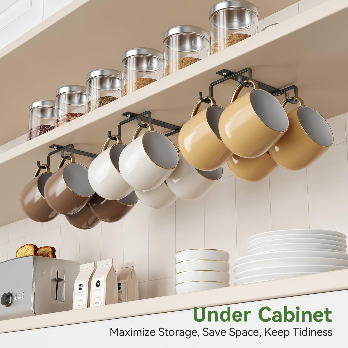 ECROCY mug hooks promote air drying after washing.
