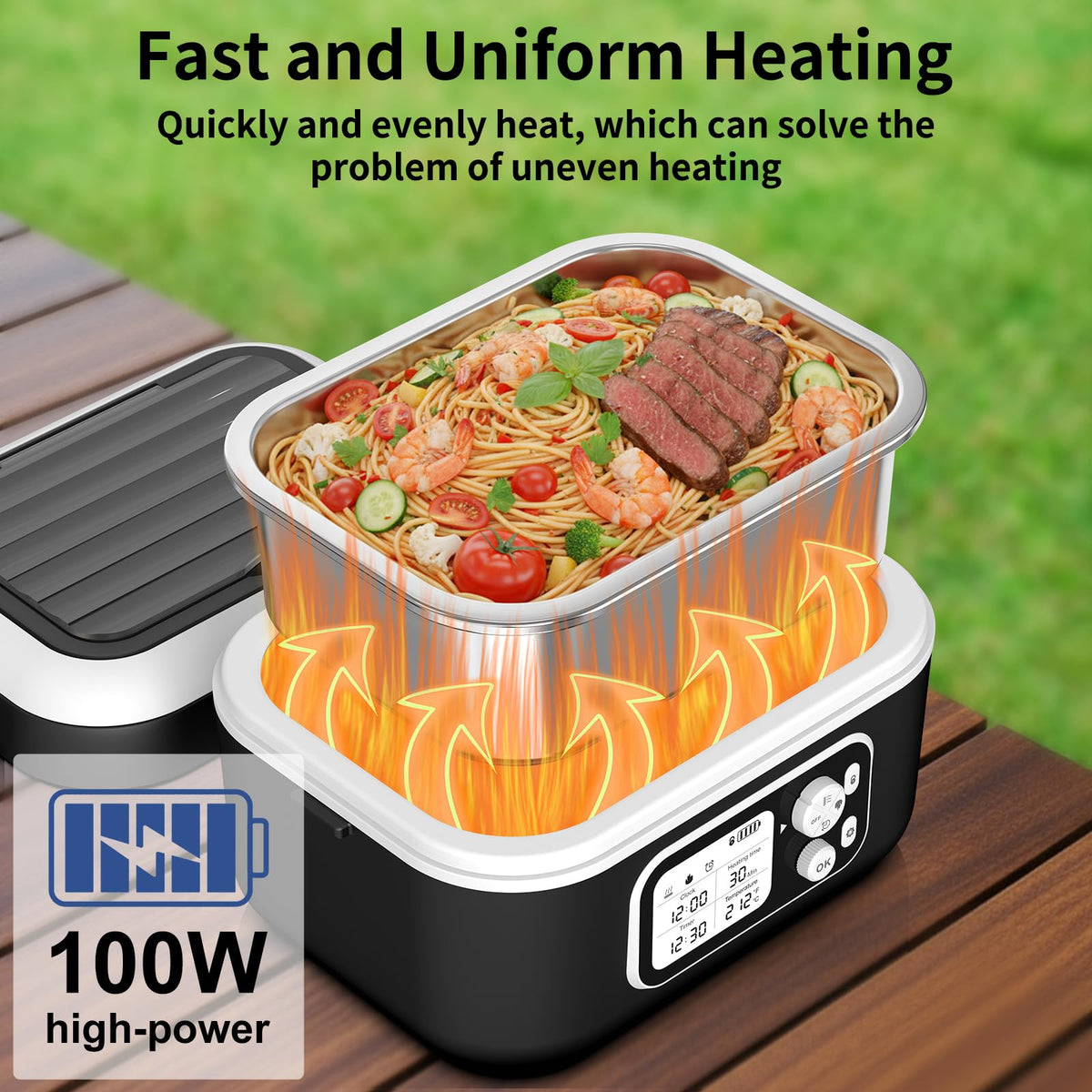EDCREATY stainless steel inner pot offers rust-proof, safe heating.
