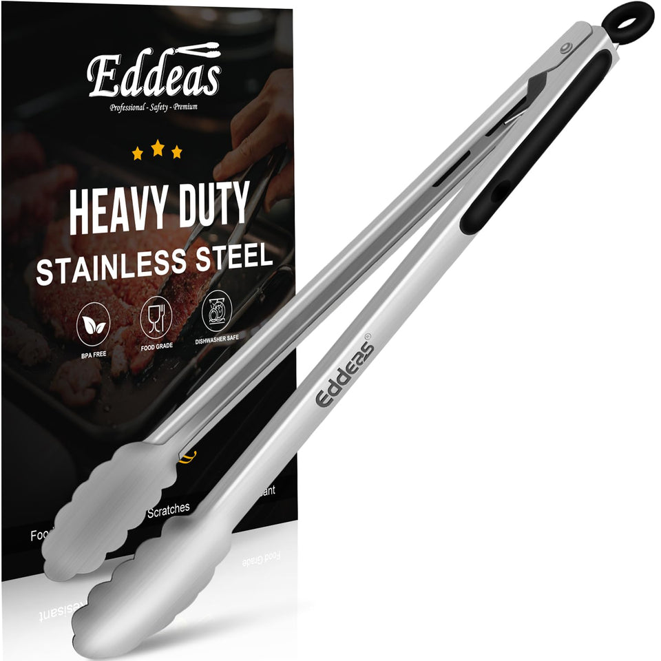 Eddeas Grill Tongs 17-Inch exterior view for extended grilling reach