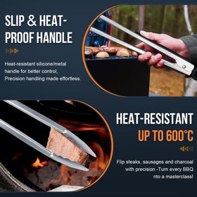 Eddeas Grill Tongs heat resistance up to 600°F for safe flipping