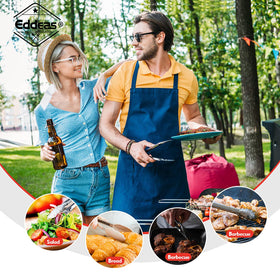 Eddeas Grill Tongs outdoor barbecue use for grilling and roasting