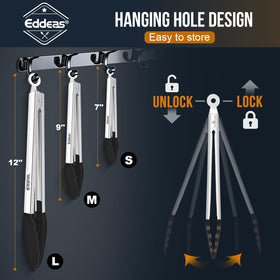 Eddeas dishwasher-safe tongs simplify cleanup after cooking.