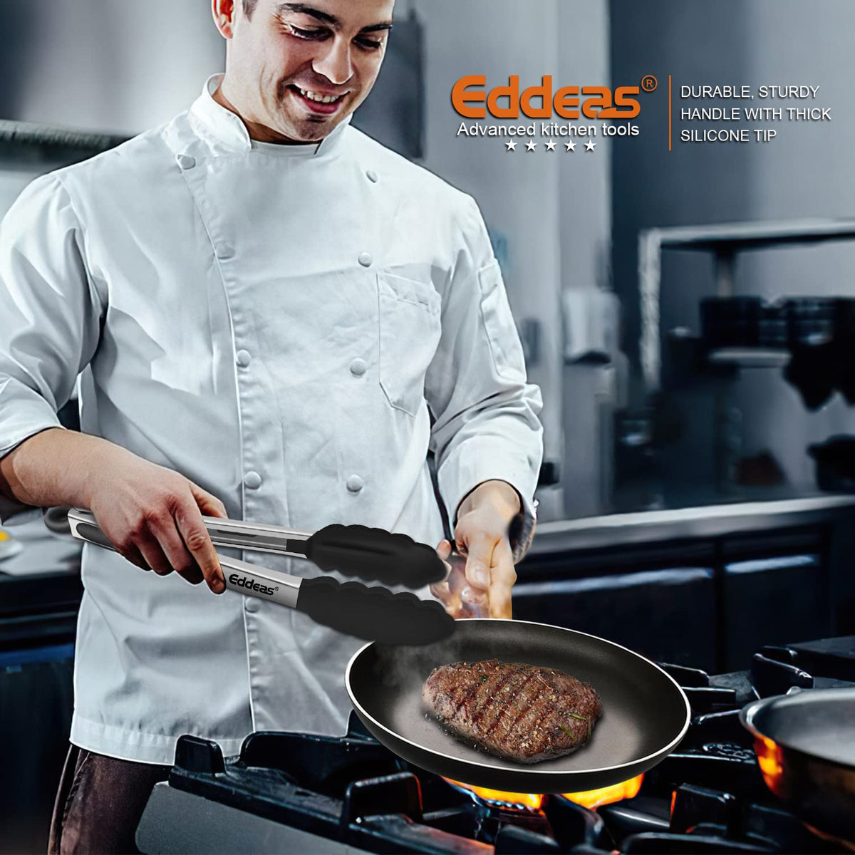 Eddeas slip-resistant grip enhances control on slippery ingredients.