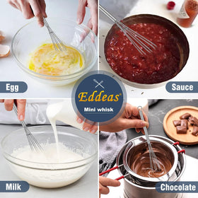 Eddeas whisk with 1.15mm thick wire for sturdy whipping.