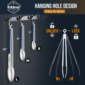 Eddeas ergonomic handles blue, comfortable grip minimizes slips.
