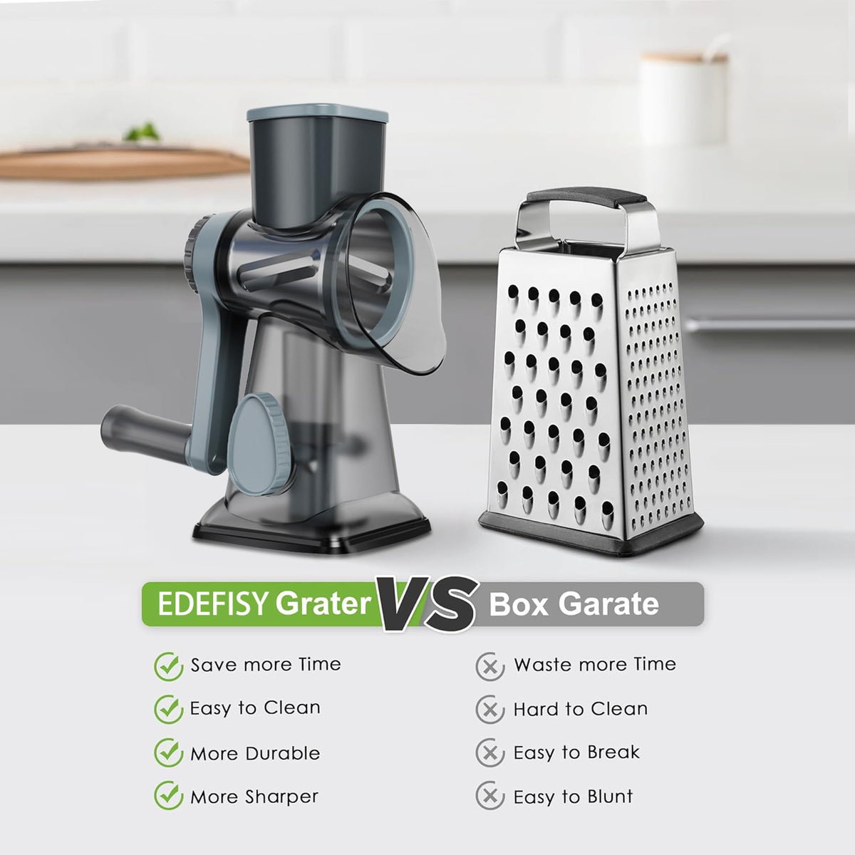 EDEFISY compact storage saves drawer space when stored with detachable handle.