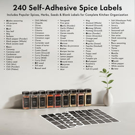 EDELHAUS airtight screw-on lids keep spices fresh and dry.