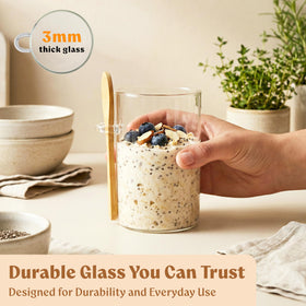EDELHAUS jars with airtight seal keep freshness without leaks.