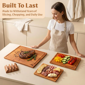 EDELHAUS medium bamboo board balances size and durability for daily tasks.