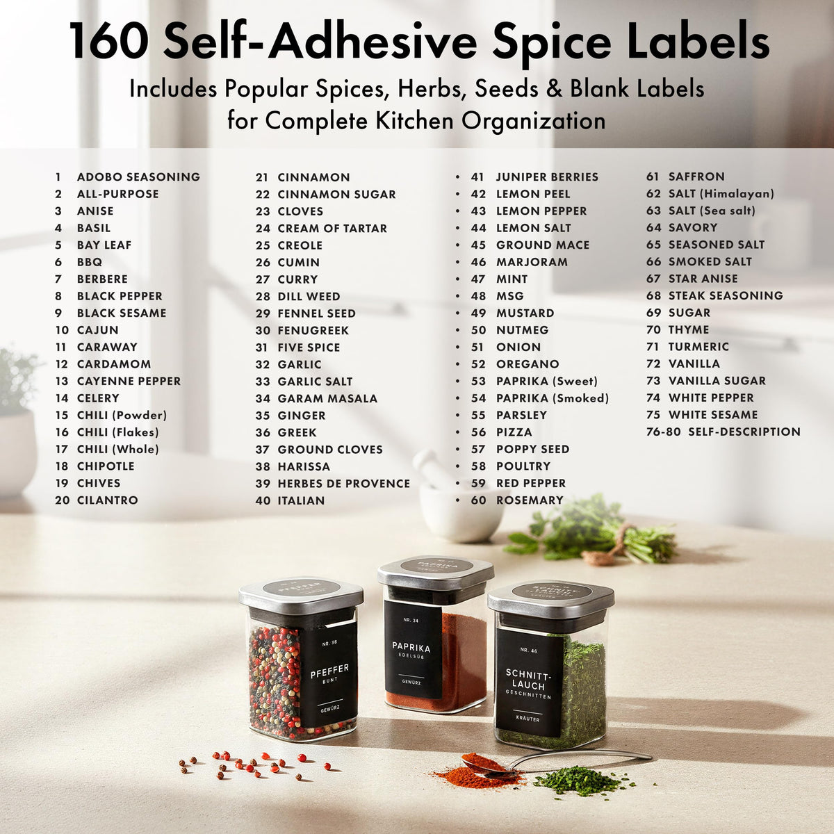 EDELHAUS compact spice storage for cabinets and drawers