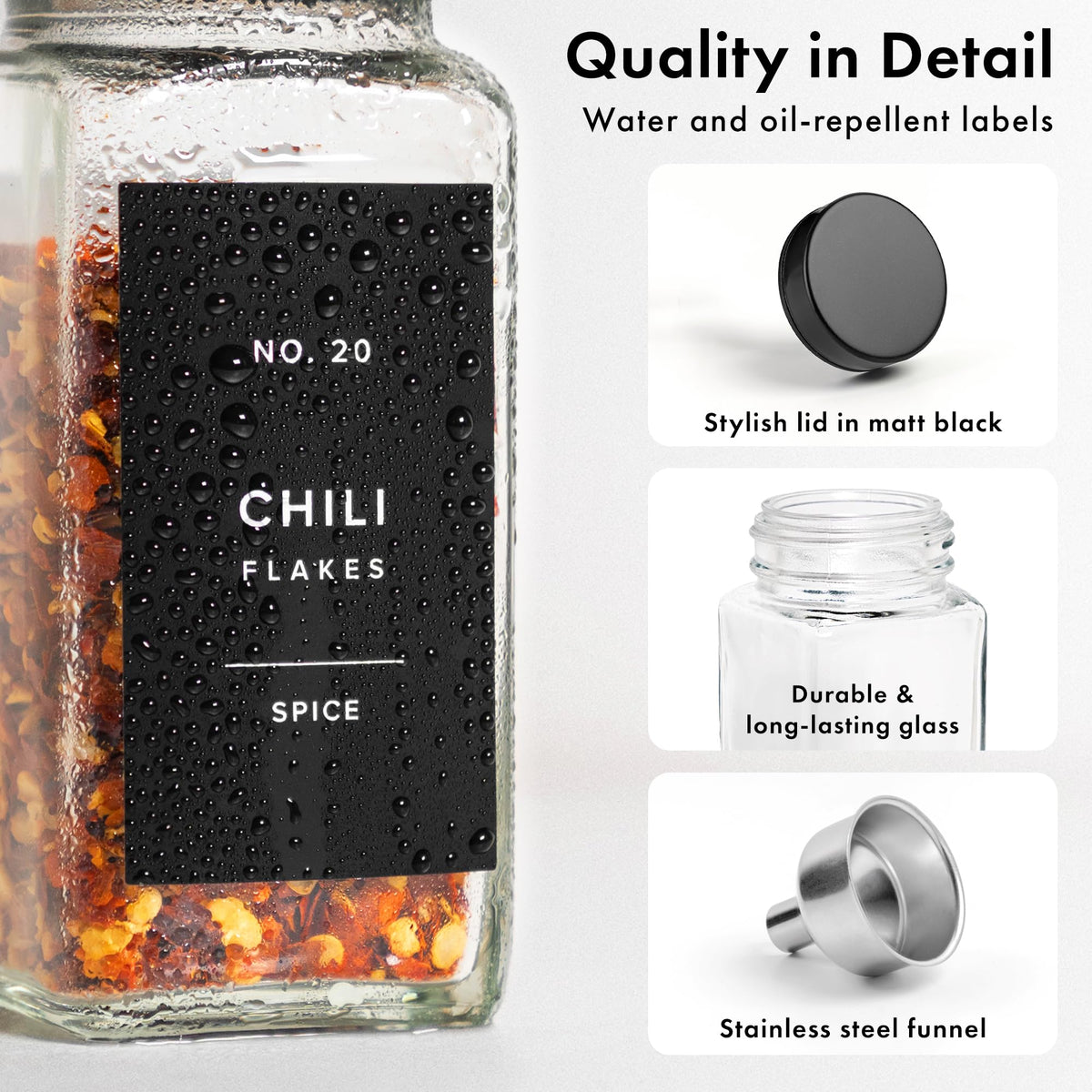Edelhaus compact spice storage fits pantry drawers neatly