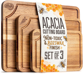 EDELHAUS cutting boards with beeswax finish showing smooth food-safe surface