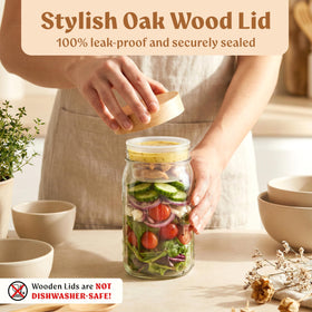 Four-pack of EDELHAUS jars for organized weekly meal prep.