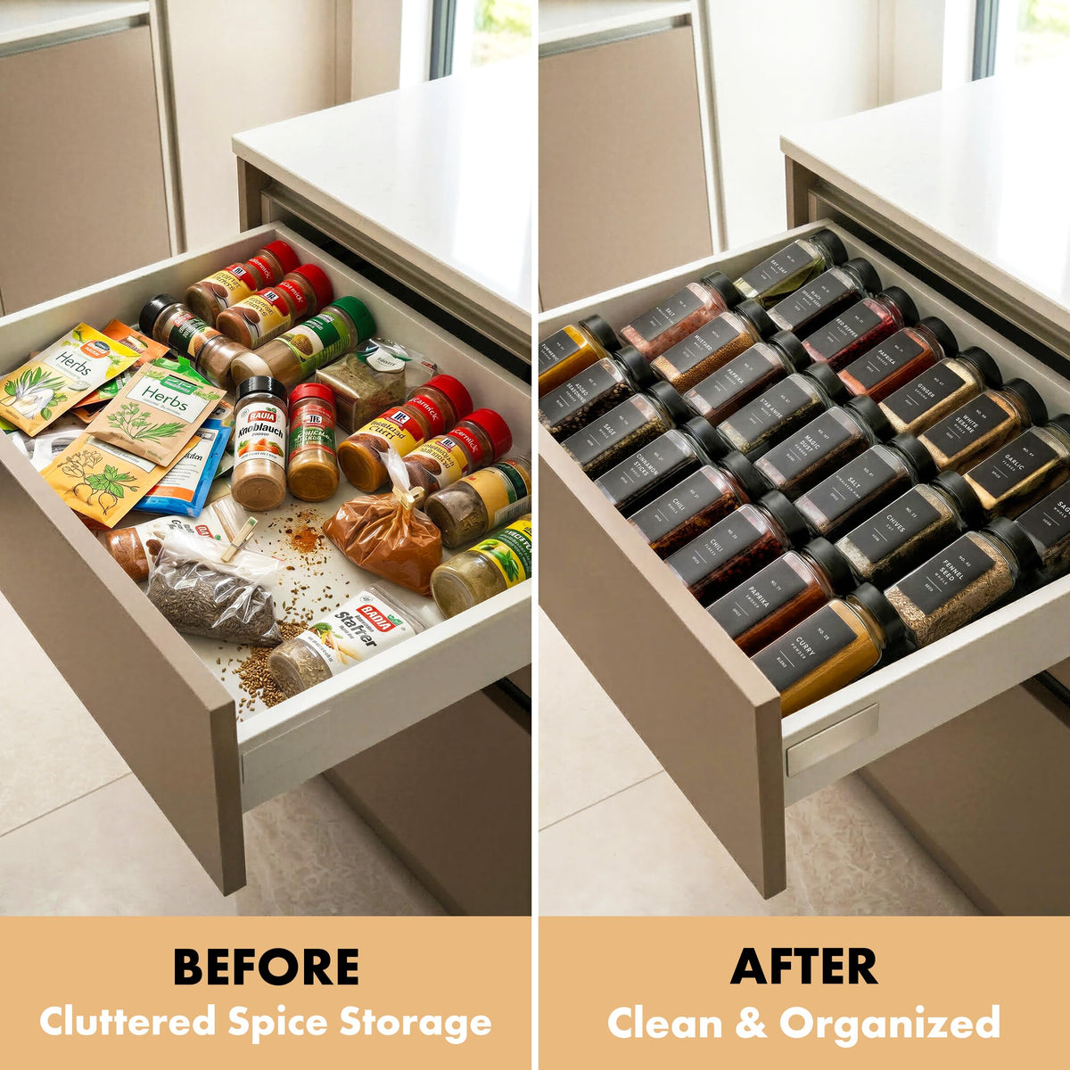 EDELHAUS 240 labels help clearly categorize spices and blends.