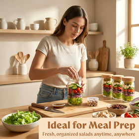 EDELHAUS meal prep jar ready for lunches and snacks.