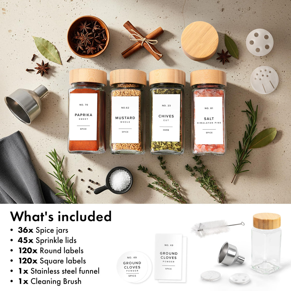 Edelhaus compact pantry organization with jars on shelf
